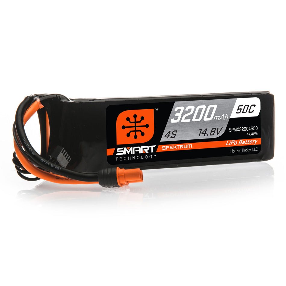 SPMX32004S50 3200mAh 4S 14.8V 50C Smart LiPo Battery; IC3