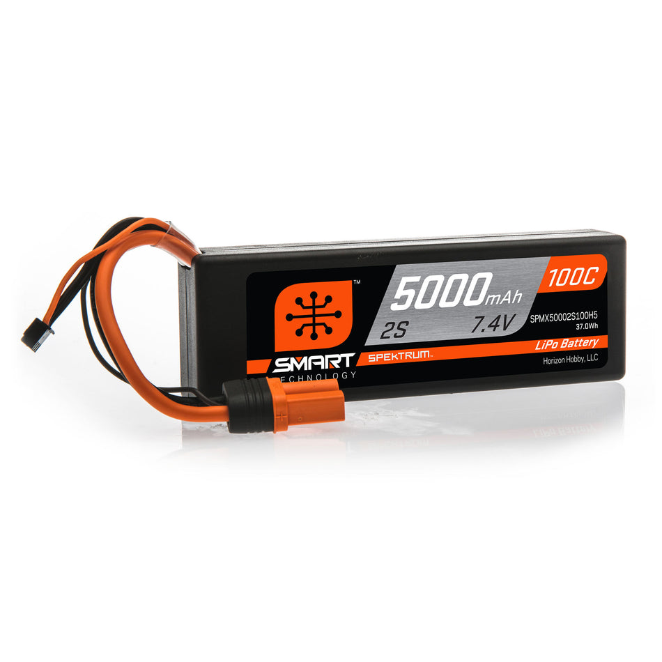 SPMX50002S100H5 5000mAh 2S 7.4V 100C Smart LiPo Hardcase; IC5