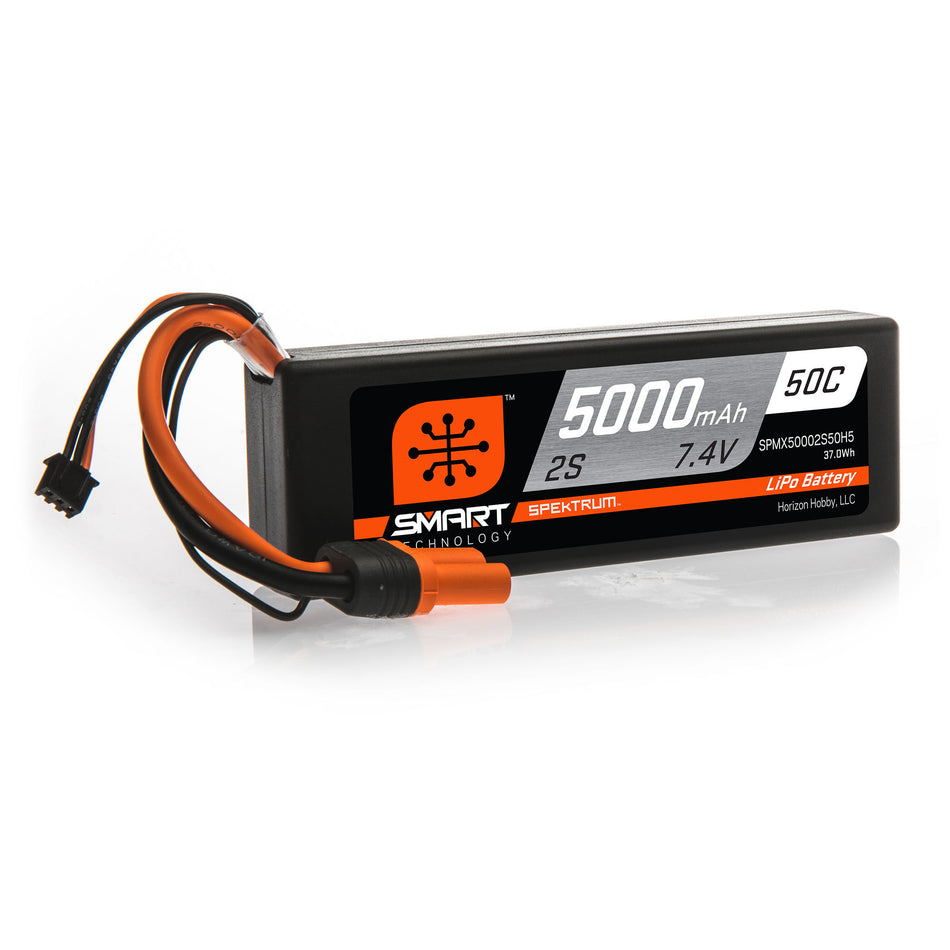 SPMX50002S50H5 5000mAh 2S 7.4V 50C Smart LiPo Hardcase; IC5