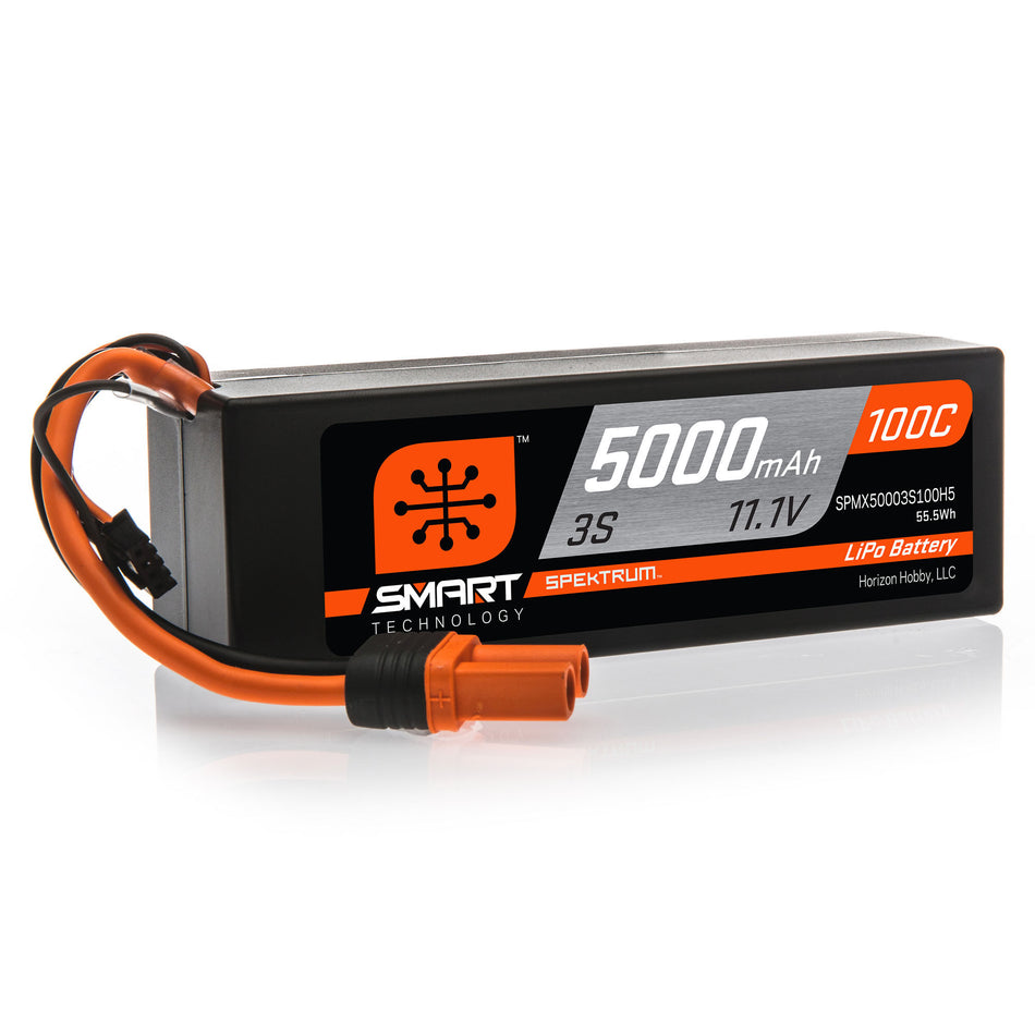 SPMX50003S100H5 5000mAh 3S 11.1V 100C Smart LiPo Hardcase; IC5