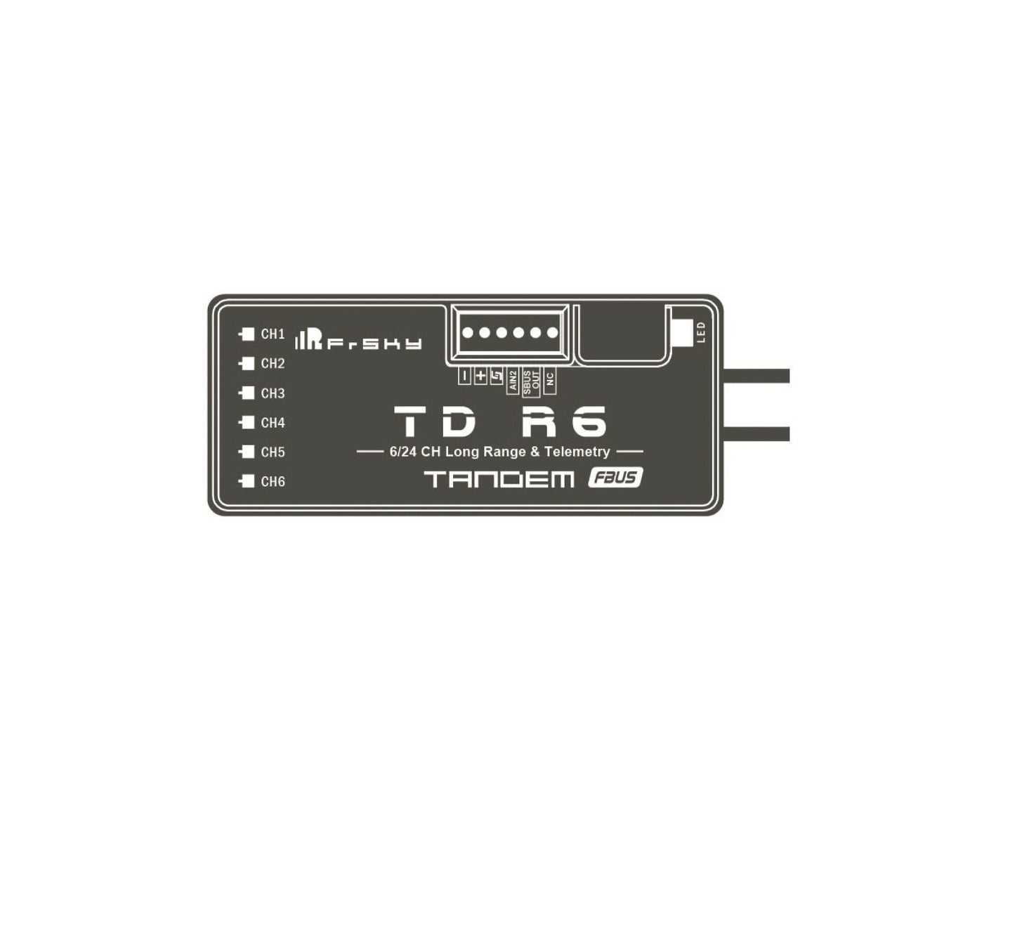 FrSky TD R6 6-Channel 2.4Ghz/900Mhz Receiver