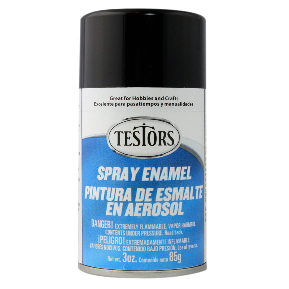 Testors Enamel Spray 3oz Black