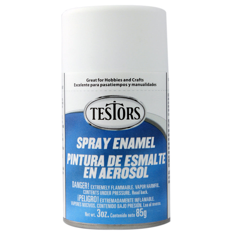 Testors Enamel Spray 3oz Flat White