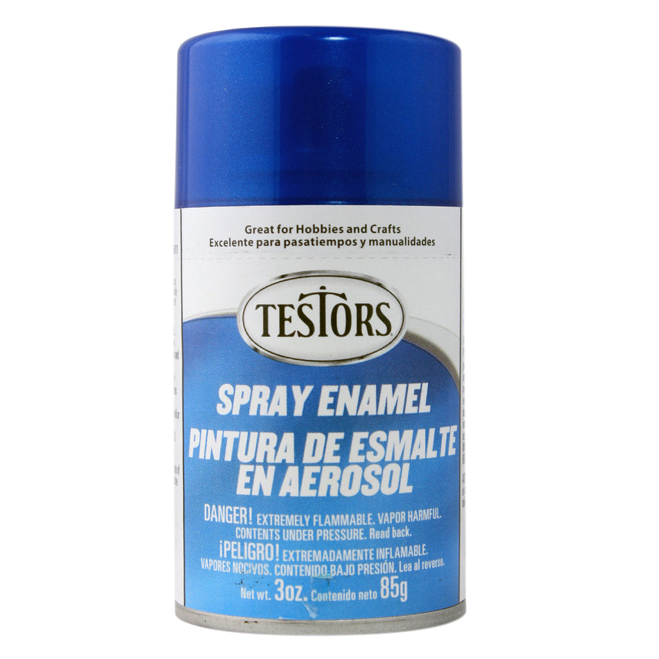 Testors Enamel Spray 3oz Saphr Blue Mtl Flake