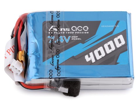 Gens Ace 4000mAh 2S1P 7.4V TX Lipo Battery Pack With JST-EHR Plug