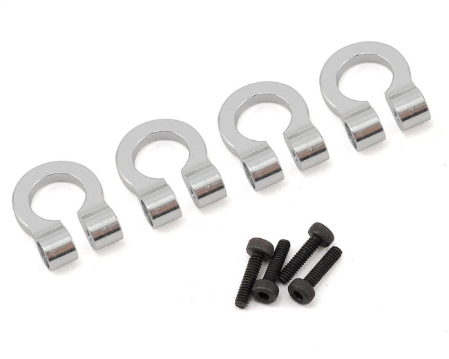 Hot Racing 1/10 Aluminum Tow Shackle D-Rings (Silver) (4)