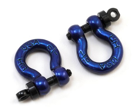 Hot Racing 1/10 Scale Aluminum D-Rings (Blue) (2)