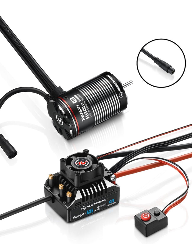 Hobbywing AXE 540L R2 Brushless System for Rock Crawler w/ AXE 540L-2100KV-R2 Motor, Combo