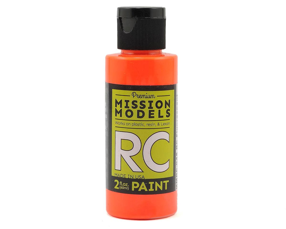 Mission Models Flourescent Racing Orange Acrylic Lexan Body Paint (2oz)