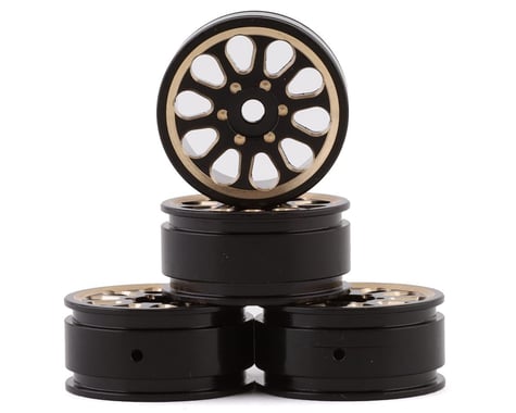 Samix SCX24 Brass 1.0" Wheel Set (Black) (4)