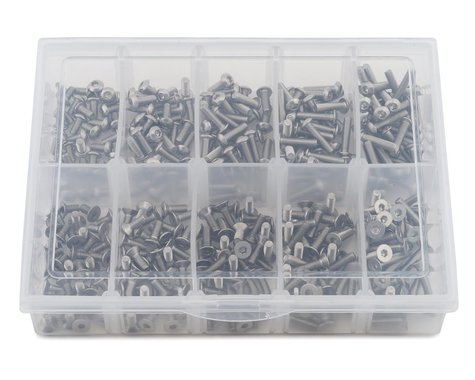 Samix Stainless Steel M3 Screw Set w/Storage Box (350) (Flat Head/Button Head)